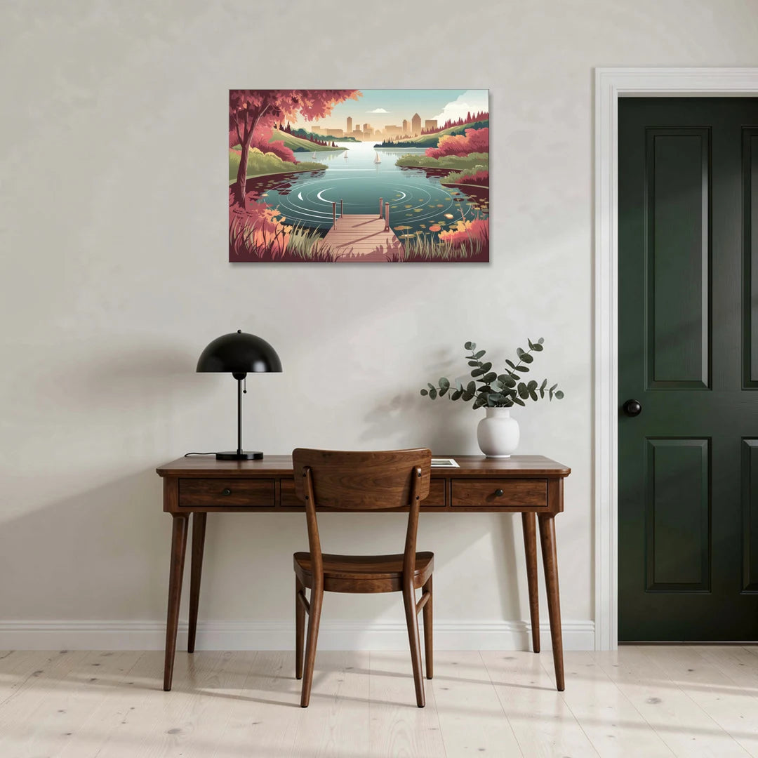 Madison Scenic Lakeshores - Canvas Wall Art - Office - 36x24