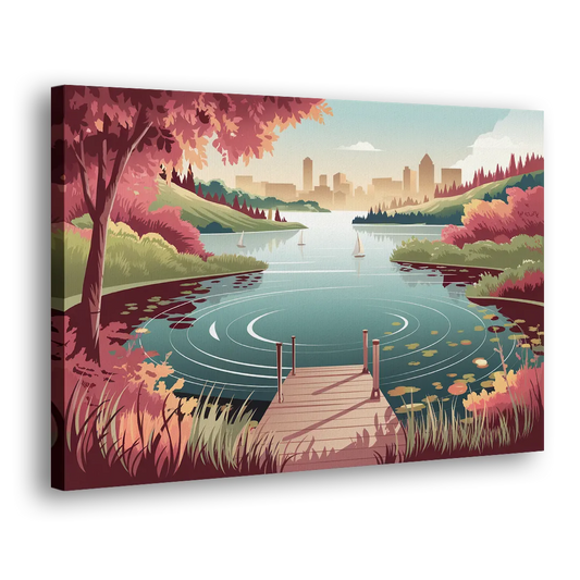 Madison Scenic Lakeshores Side - Canvas Wall Art