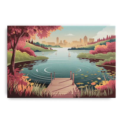Madison Scenic Lakeshores Front - Canvas Wall Art