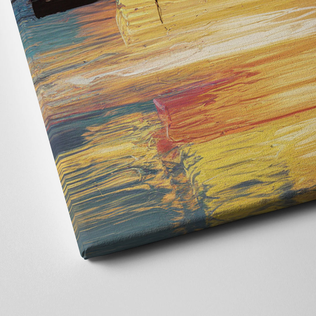 Madison Skyline at Sunset Canvas Close Up