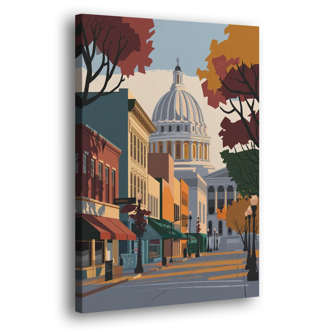 Madison State Street Vibes Side - Canvas Wall Art