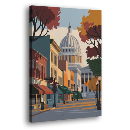Madison State Street Vibes Side - Canvas Wall Art
