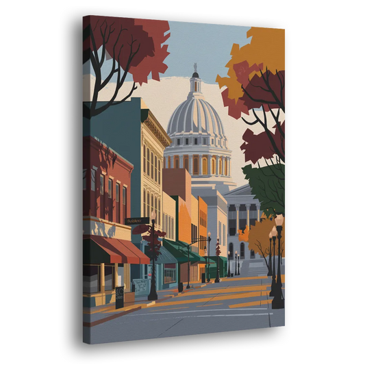 Madison State Street Vibes Side - Canvas Wall Art