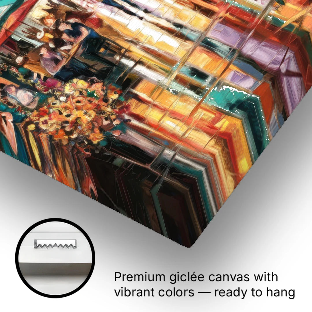 Madison Summer Festival Scene - Canvas Wall Art - Gallery Wrap Corner