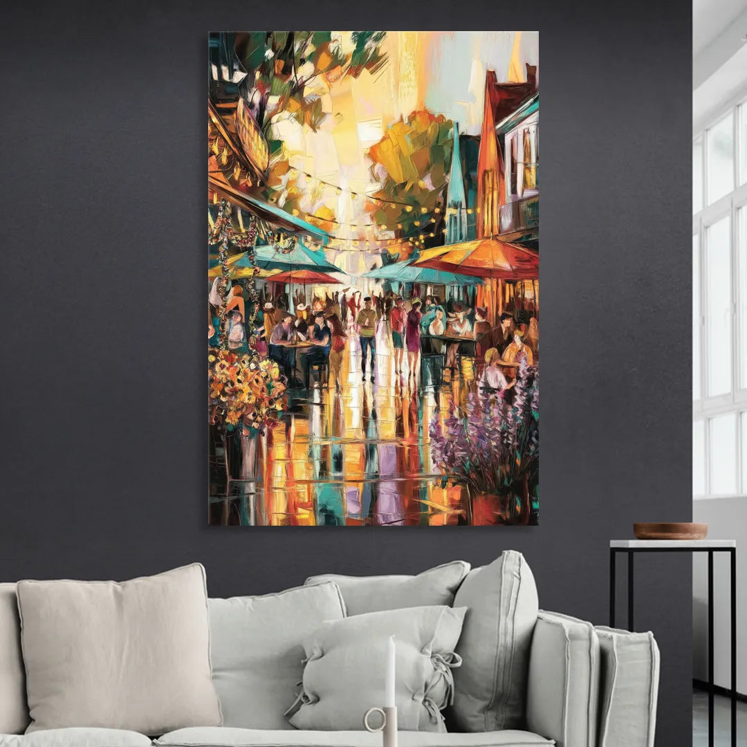 Madison Summer Festival Scene Sitting Room - Canvas Wall Art