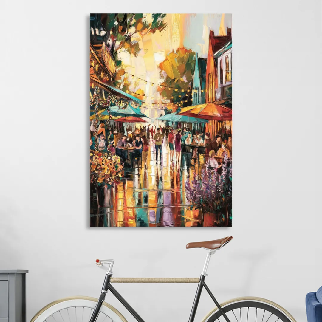 Madison Summer Festival Scene Living Room - Canvas Wall Art