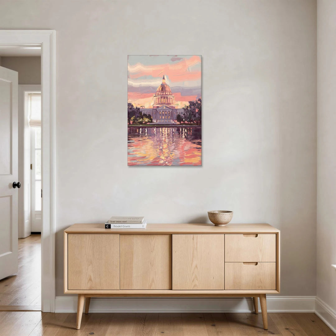 Madison Sunset Over Capitol - Canvas Wall Art - Coffee Table - 24x36