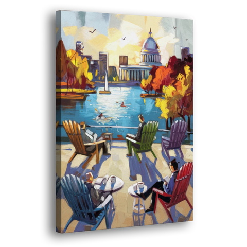 Madison Union Terrace Vibes - Canvas Wall Art - Side