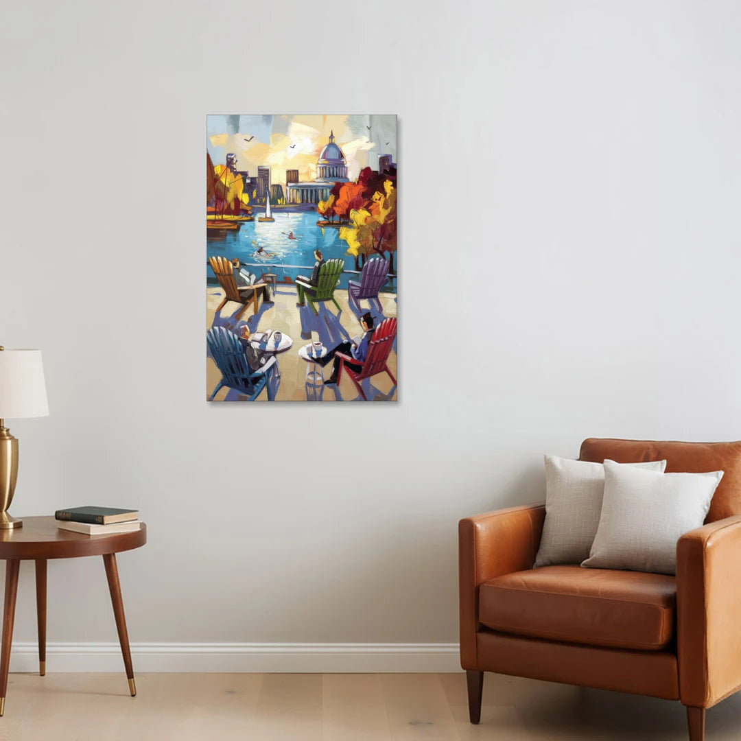 Madison Union Terrace Vibes - Canvas Wall Art - Sofa - 24x36