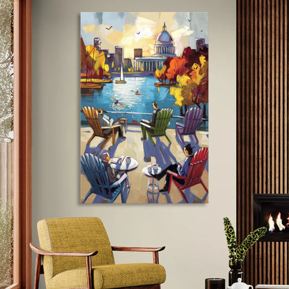 Madison Union Terrace Vibes Living Room - Canvas Wall Art