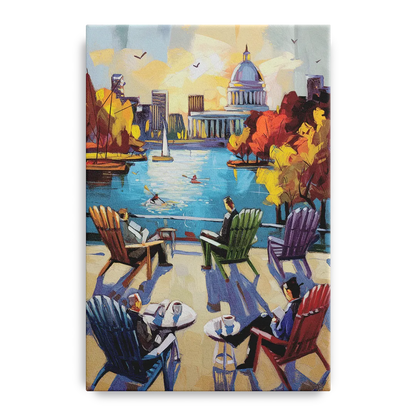 Madison Union Terrace Vibes Front - Canvas Wall Art