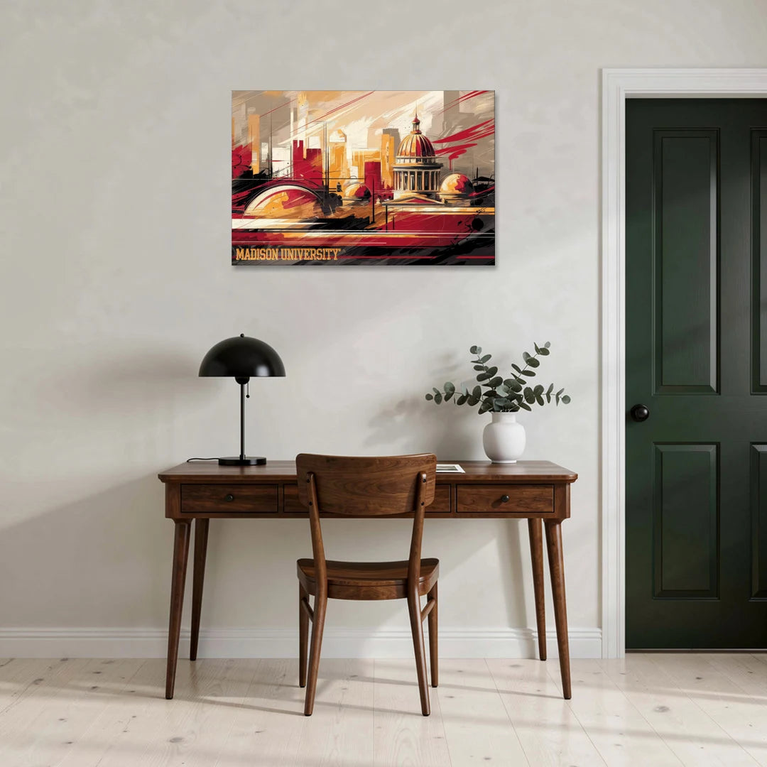Madison University Spirit - Canvas Wall Art - Office - 36x24