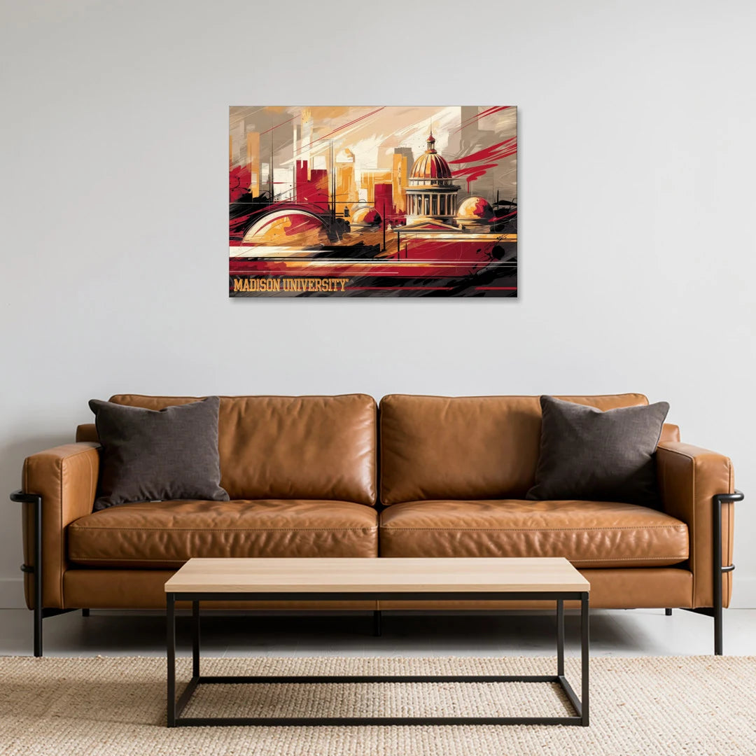 Madison University Spirit - Canvas Wall Art - Sofa - 36x24