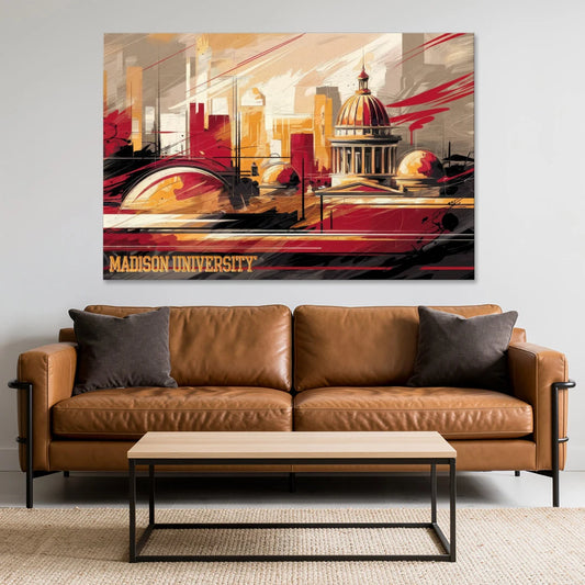 Madison University Spirit - Canvas Wall Art - Sofa - 60x40