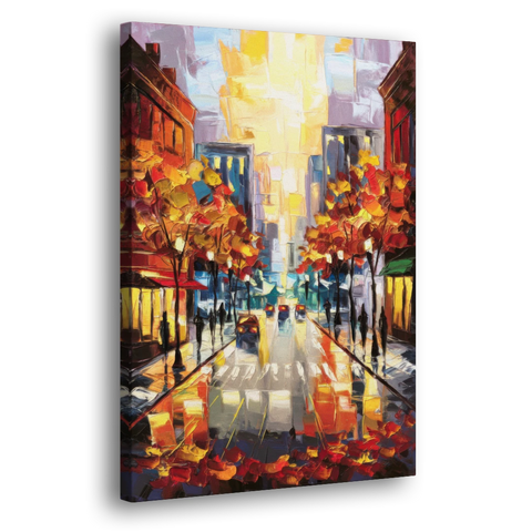 Madison Vibrant Downtown - Canvas Wall Art - Side