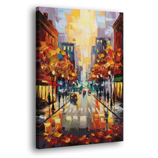 Madison Vibrant Downtown Side - Canvas Wall Art