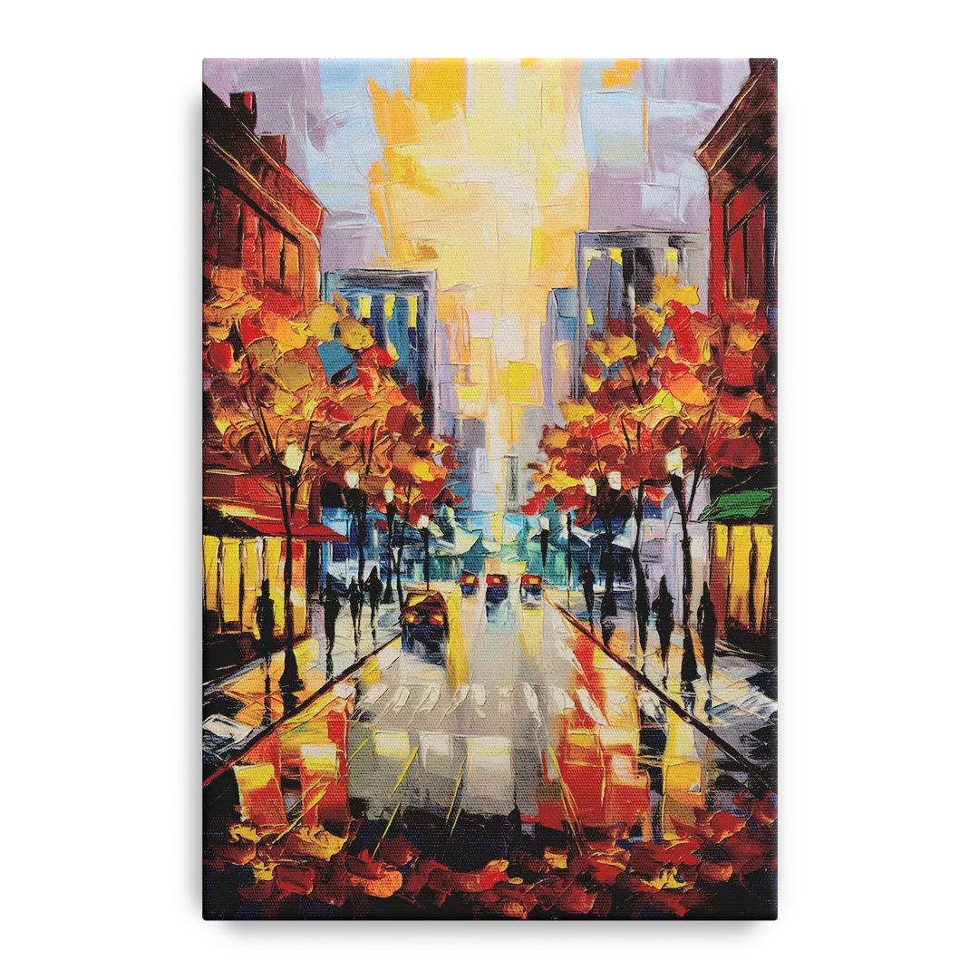 Madison Vibrant Downtown Front - Canvas Wall Art