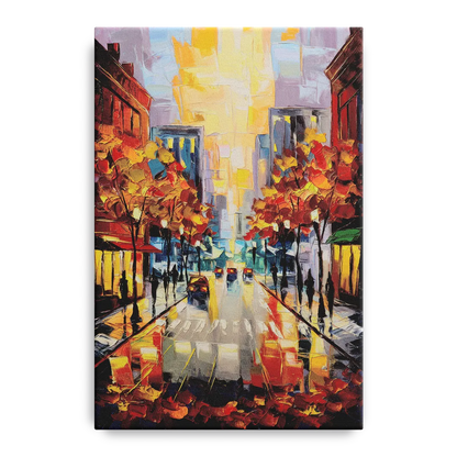Madison Vibrant Downtown Front - Canvas Wall Art