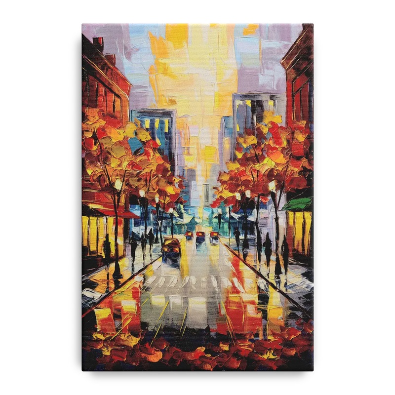 Madison Vibrant Downtown Front - Canvas Wall Art