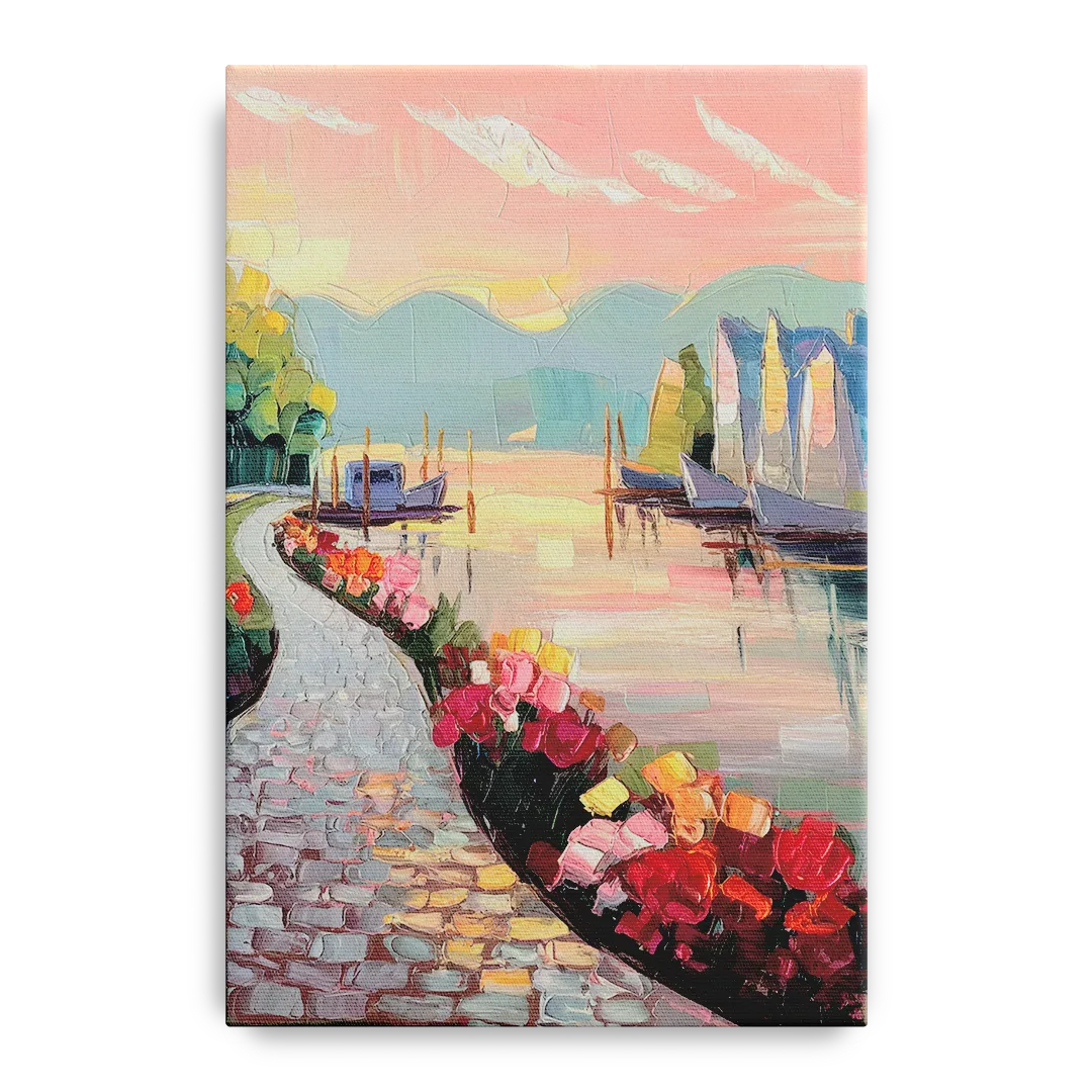 Madison Waterfront Stroll Front - Canvas Wall Art