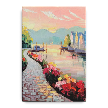 Madison Waterfront Stroll Front - Canvas Wall Art