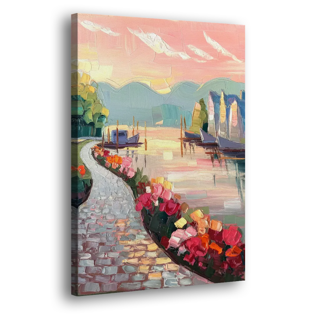 Madison Waterfront Stroll Side - Canvas Wall Art