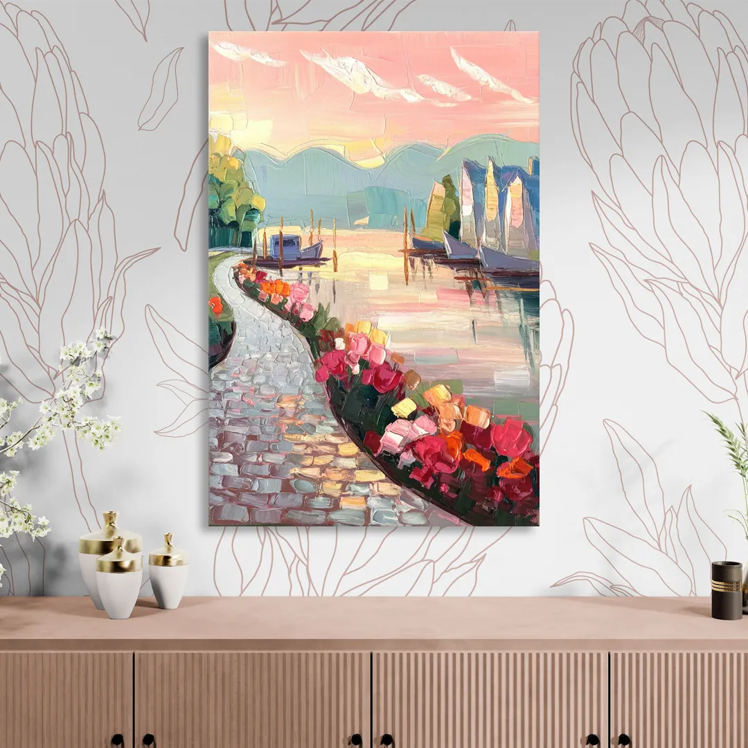 Madison Waterfront Stroll Sitting Room - Canvas Wall Art