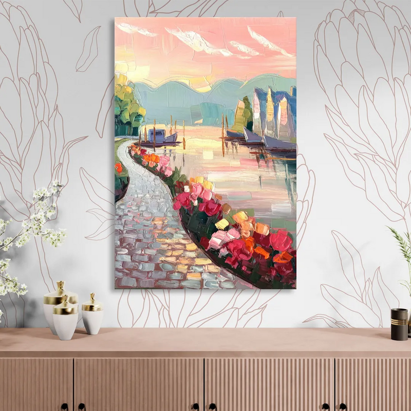 Madison Waterfront Stroll Sitting Room - Canvas Wall Art