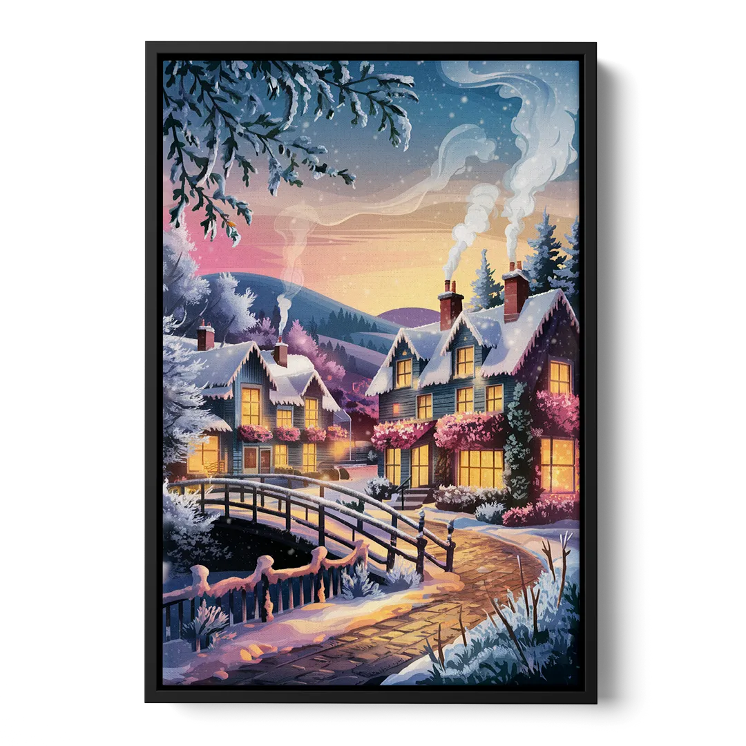 Madison Winter Wonderland Front - Black Canvas Wall Art