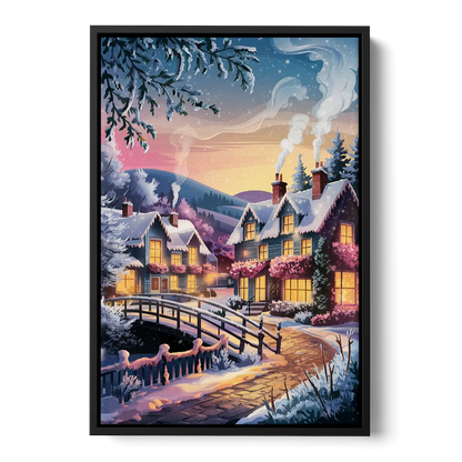 Madison Winter Wonderland Front - Black Canvas Wall Art