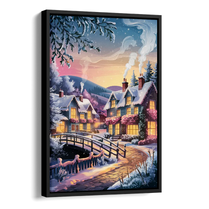 Madison Winter Wonderland Side - Black Canvas Wall Art