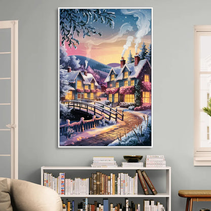 Madison Winter Wonderland Sitting Room - White Canvas Wall Art