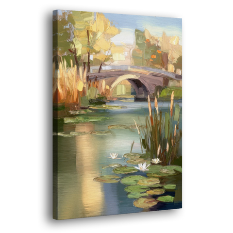 Madison Yahara River Tranquility - Canvas Wall Art - Side