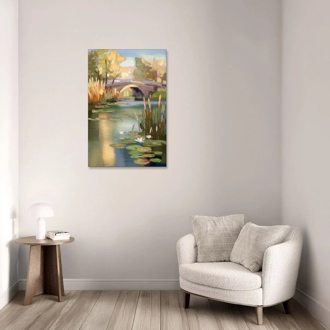 Madison Yahara River Tranquility - Canvas Wall Art - Sofa - 24x36