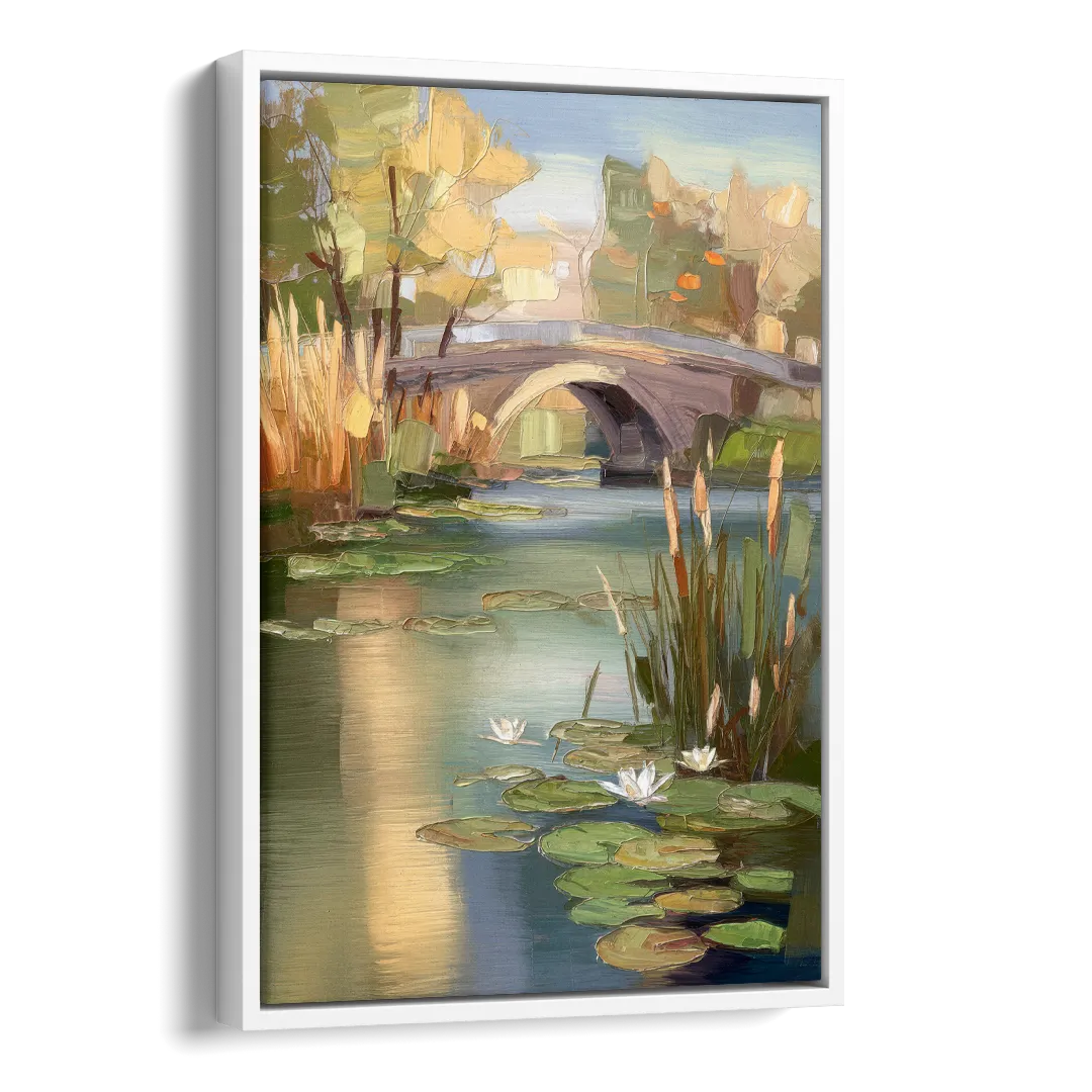 Madison Yahara River Tranquility Side - White Canvas Wall Art