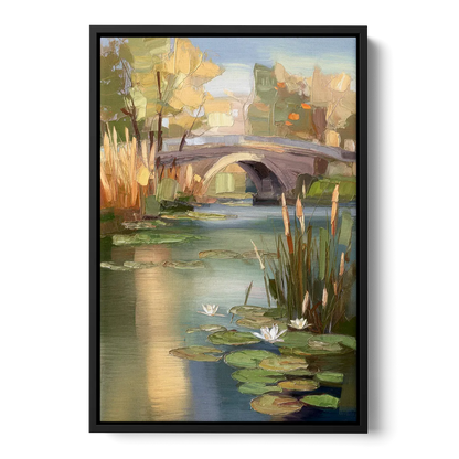 Madison Yahara River Tranquility Front - Black Canvas Wall Art