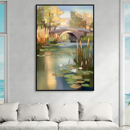 Madison Yahara River Tranquility Sitting Room - Black Canvas Wall Art