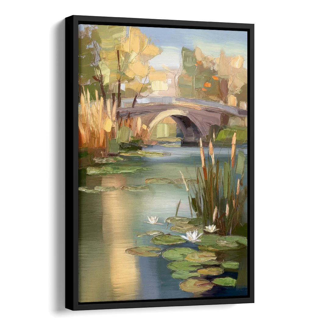 Madison Yahara River Tranquility Side - Black Canvas Wall Art