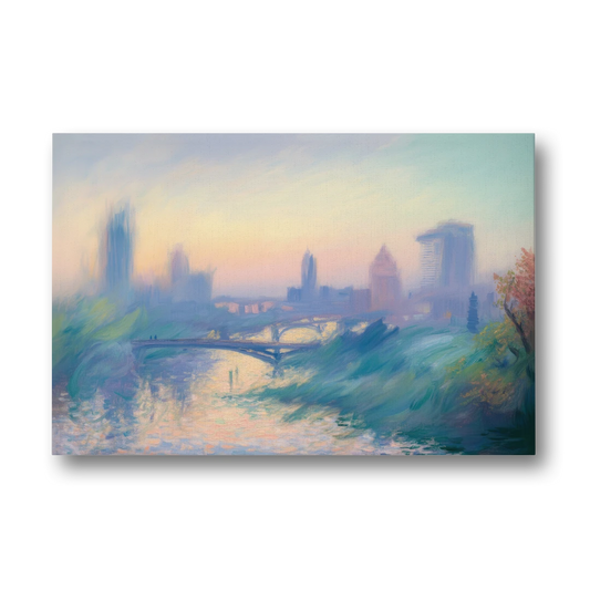 Madrid Skyline Silhouette - Canvas Wall Art - Front