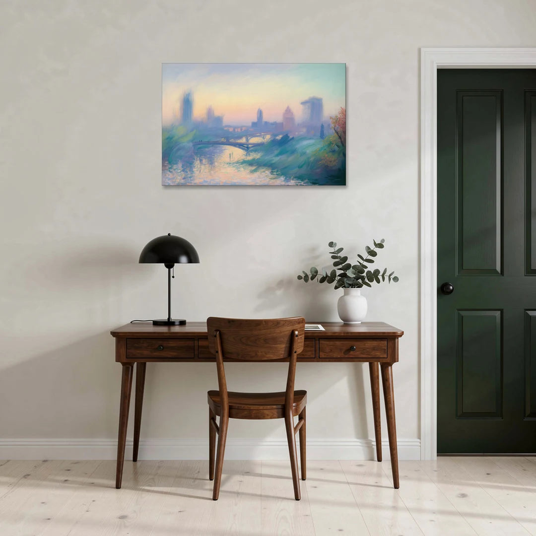 Madrid Skyline Silhouette - Canvas Wall Art - Office - 36x24