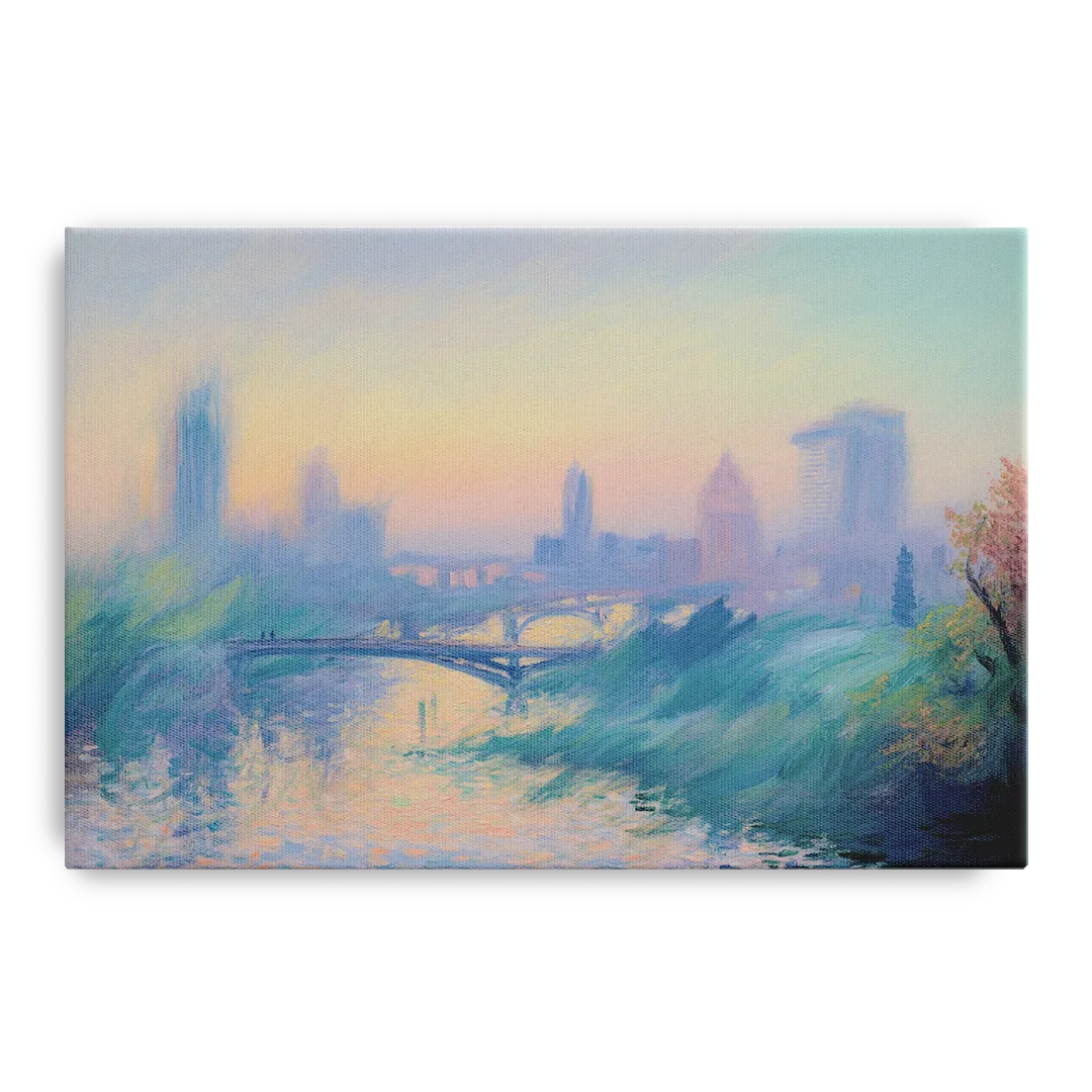 Madrid Skyline Silhouette Front - Canvas Wall Art