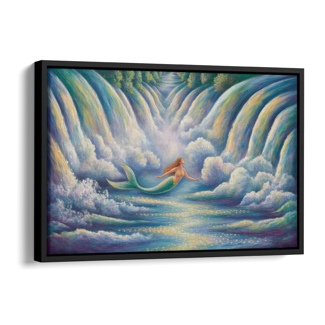 Maid of the Mist Journey Side - Black Canvas Wall Art