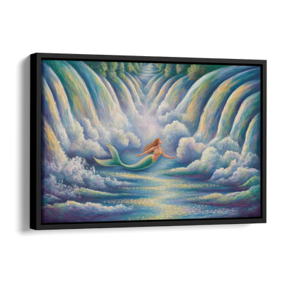 Maid of the Mist Journey Side - Black Canvas Wall Art