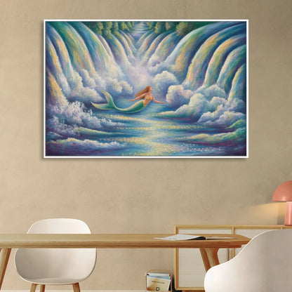Maid of the Mist Journey Living Room - White Canvas Wall Art