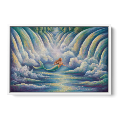 Maid of the Mist Journey Front - White Canvas Wall Art