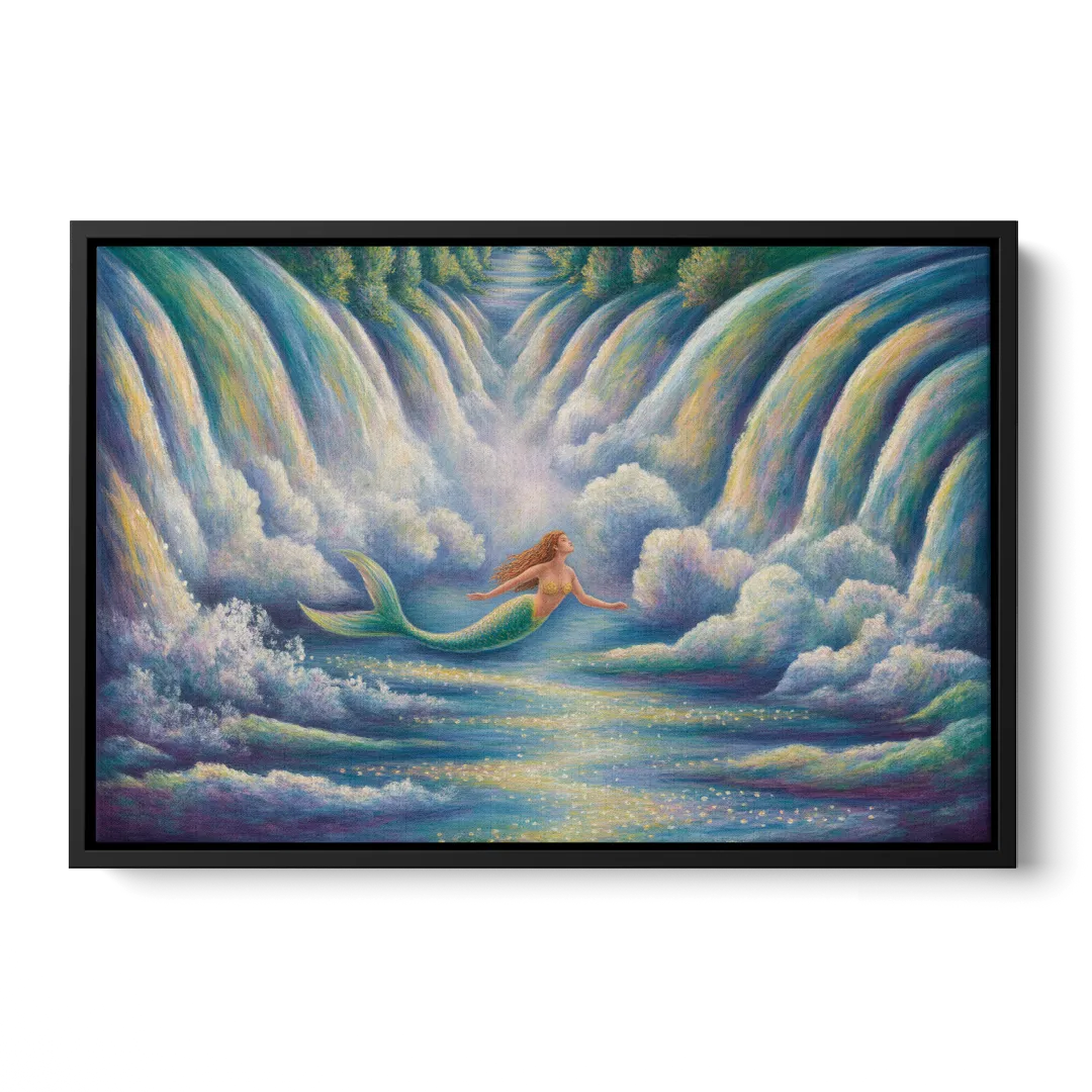 Maid of the Mist Journey Front - Black Canvas Wall Art