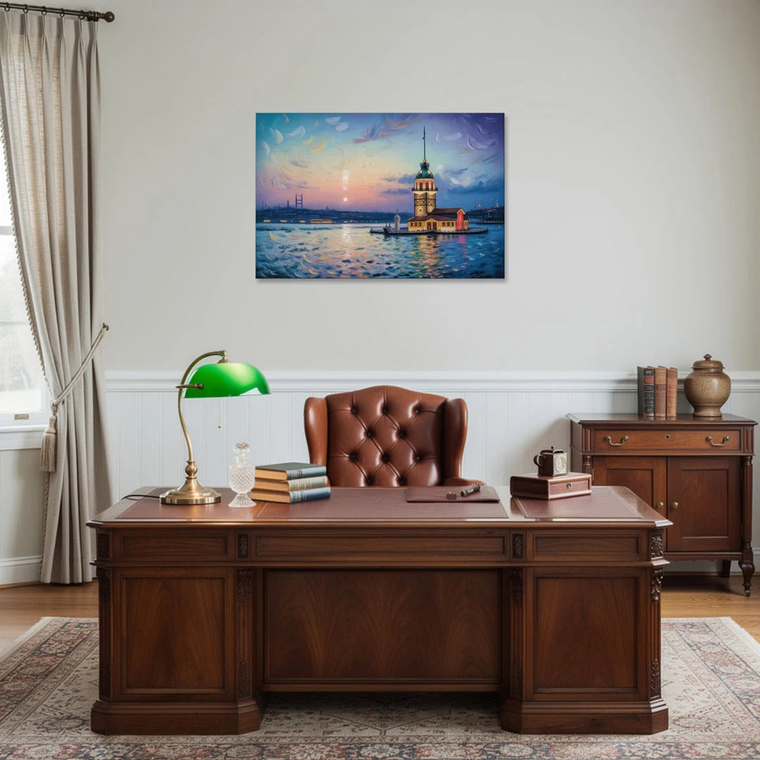 Maiden's Tower Mystery - Canvas Wall Art - Office - 36x24