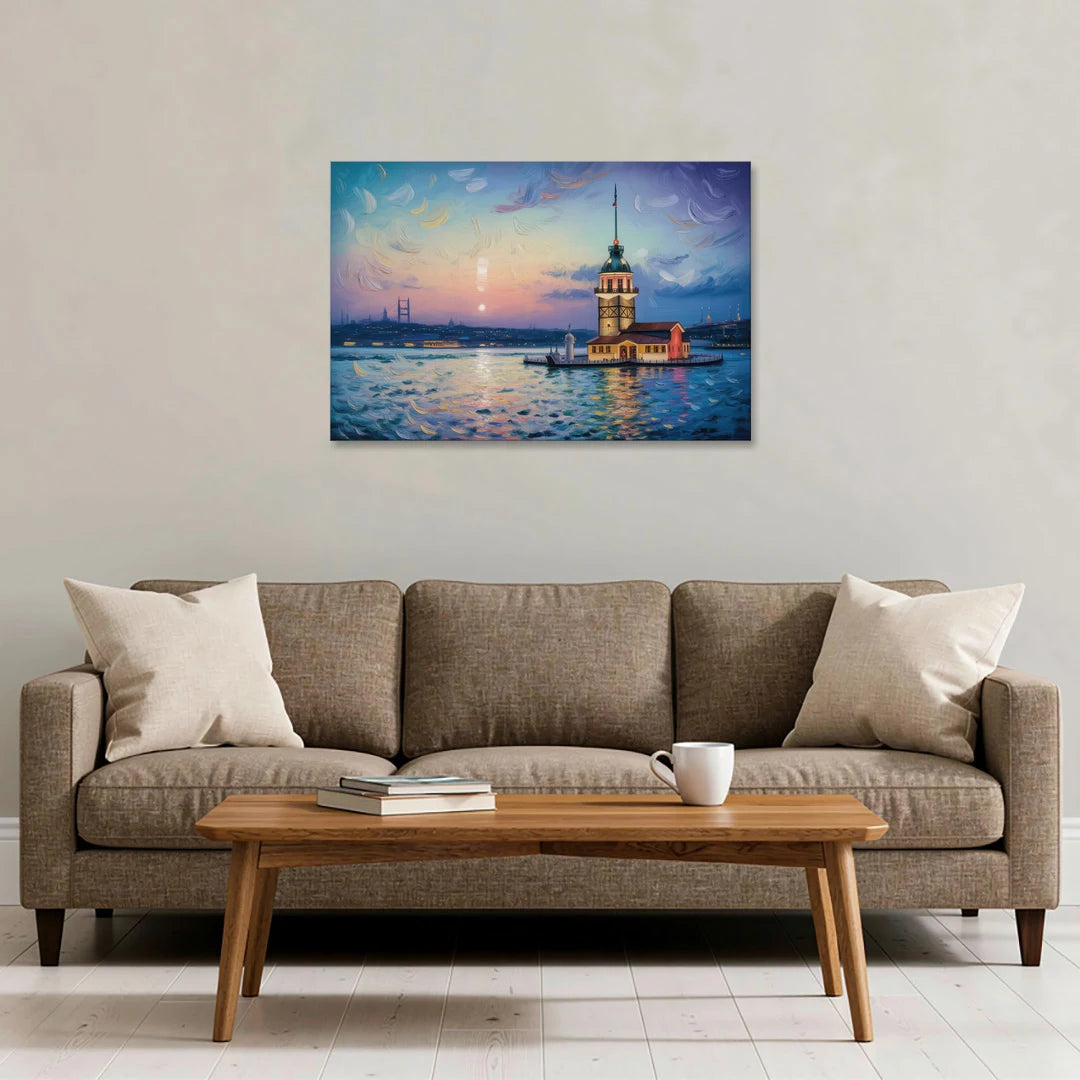 Maiden's Tower Mystery - Canvas Wall Art - Sofa - 36x24