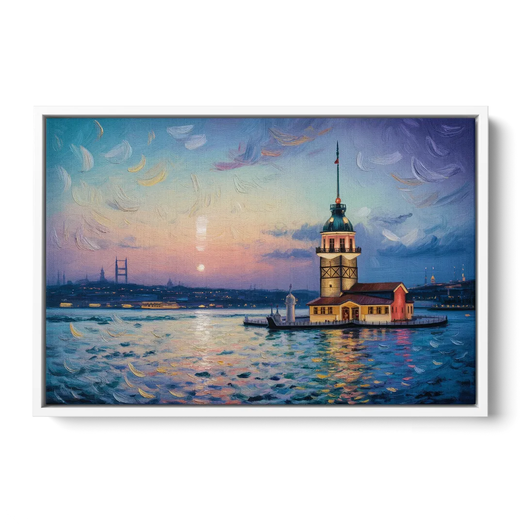 Maiden's Tower Mystery Front - White Canvas Wall Art