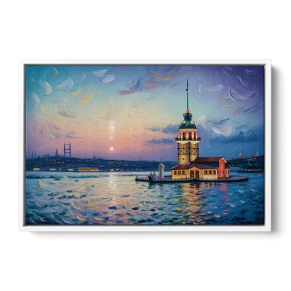 Maiden's Tower Mystery Front - White Canvas Wall Art